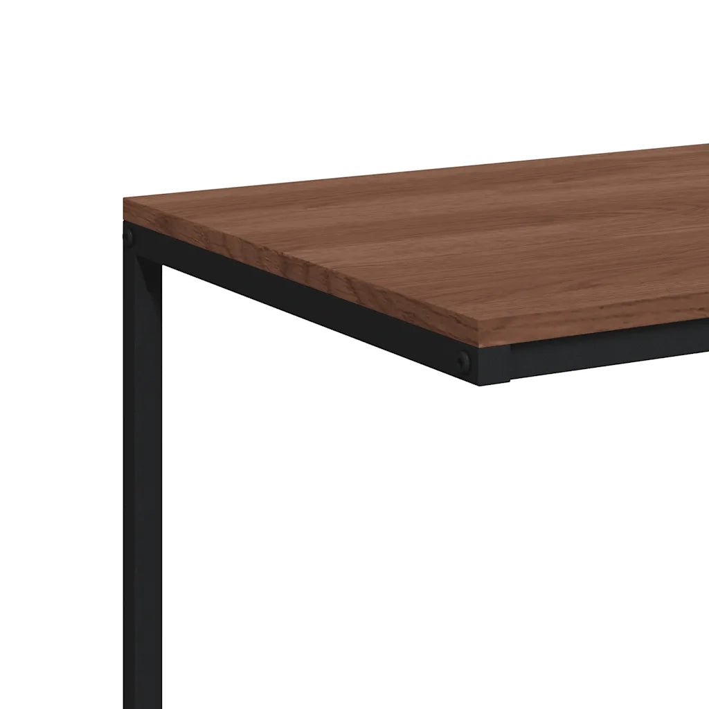 Tavolino con Ruote Nero 55x35x70 cm in Legno Multistrato 343100