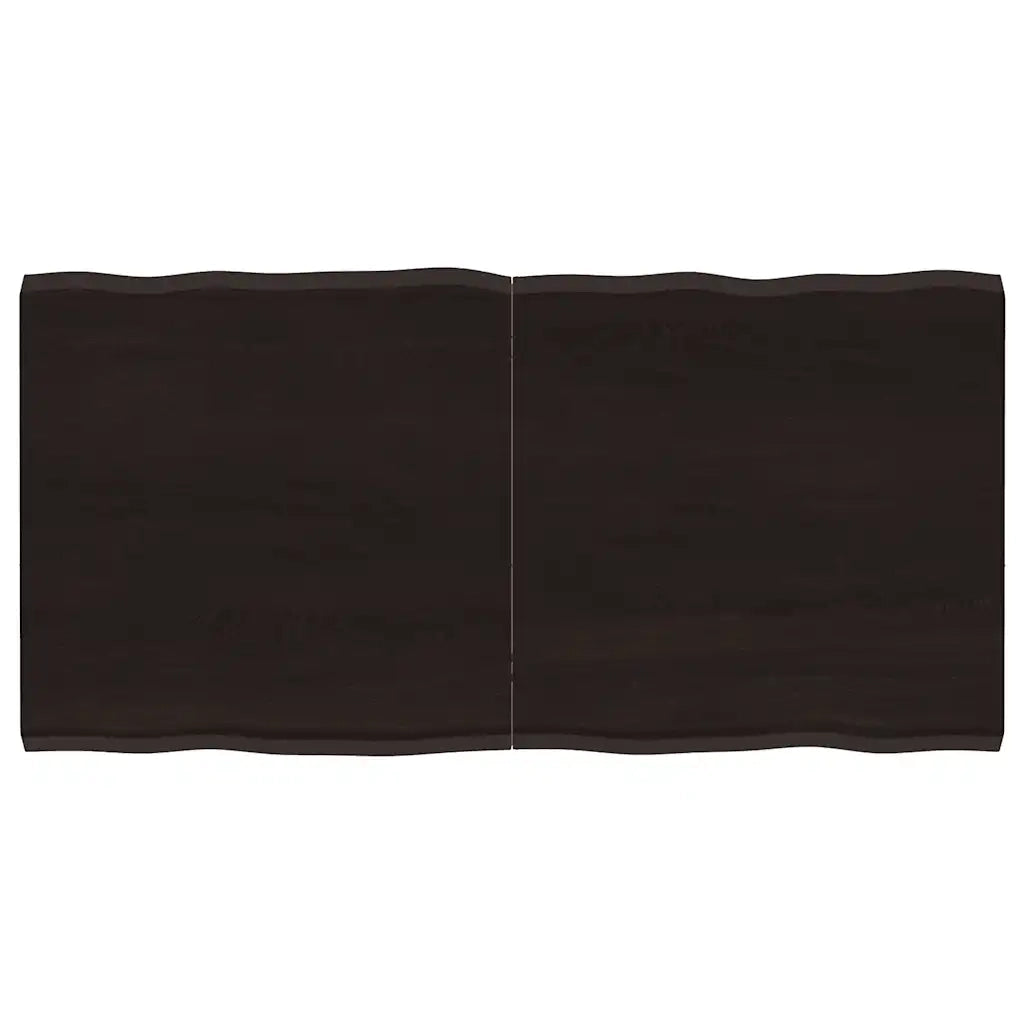 Piano Tavolo Marrone Scuro 120x60x(2-4)cm Rovere Non Trattatocod mxl 79284