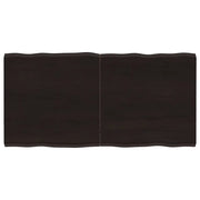 Piano Tavolo Marrone Scuro 120x60x(2-4)cm Rovere Non Trattatocod mxl 79284