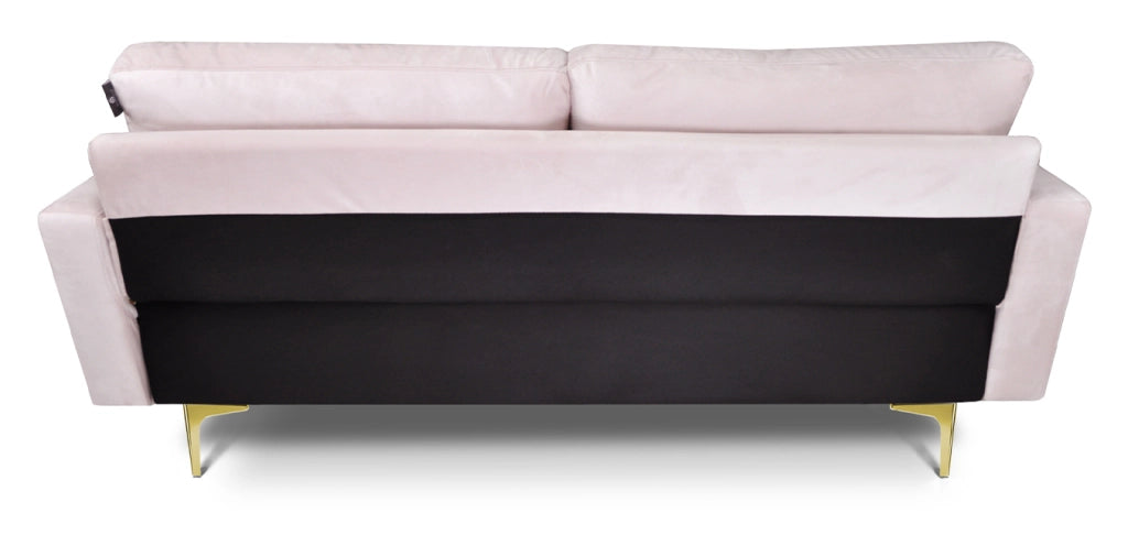 Divano 2 posti in velluto rosa piedi in metallo dorato - Chloe - DI-CH19FBC-PD