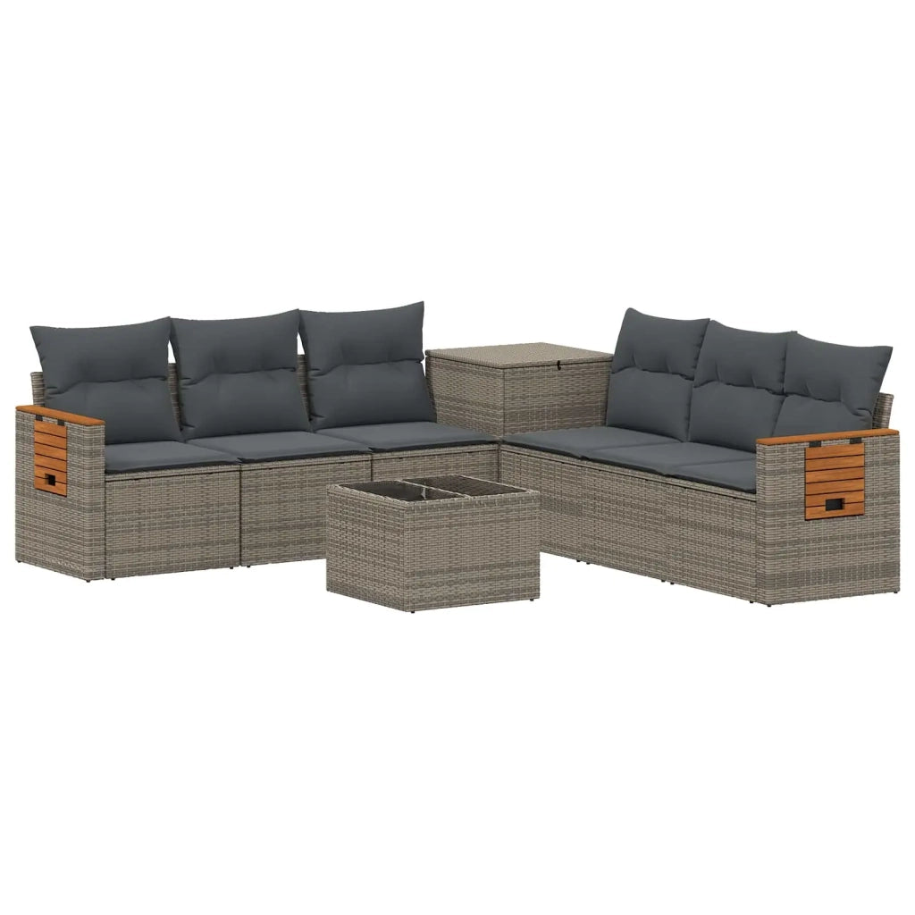 Set di divani 8 pz Grigio e Grigio Scuro 3448590