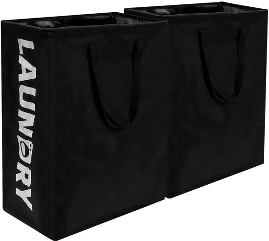 Set di contenitori per rifiuti - 75 litri - grigio - tela
