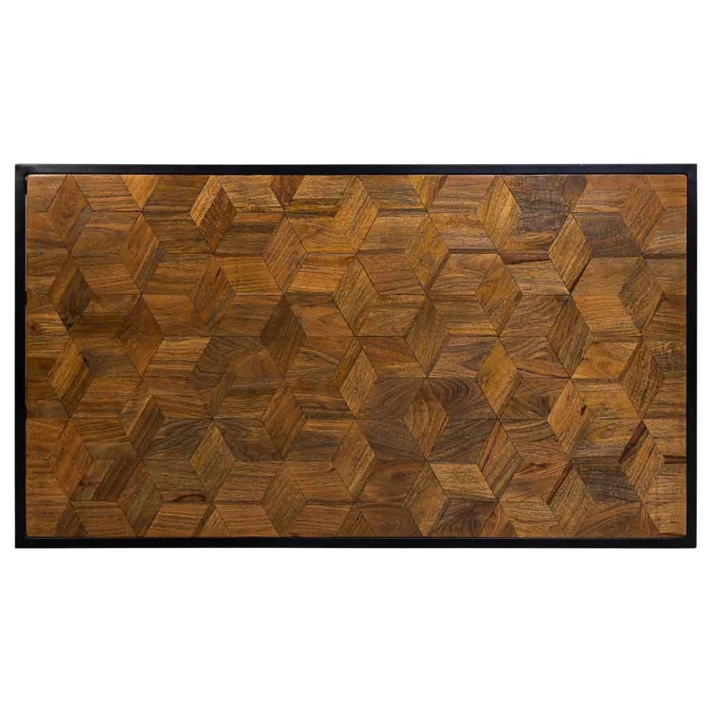 Tavolo da pranzo in parquet di mango/finitura colore DM 160x90x76