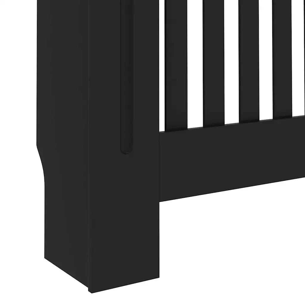 vidaXL Copertura per radiatori 2 pcs Nero 172 x 19 x 81.5 cm