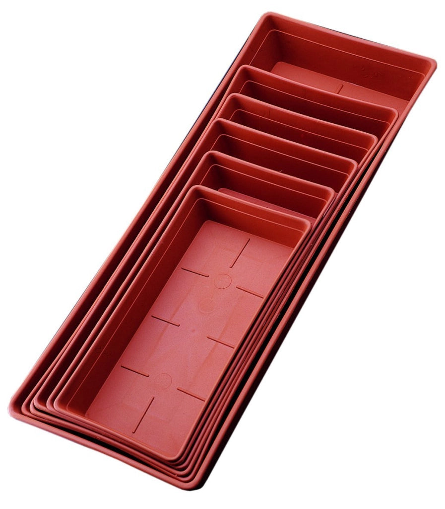 BAMA SOTTOVASO RETTANGOLARE 60 X 23 X H7 CM COLORE TERRACOTTA