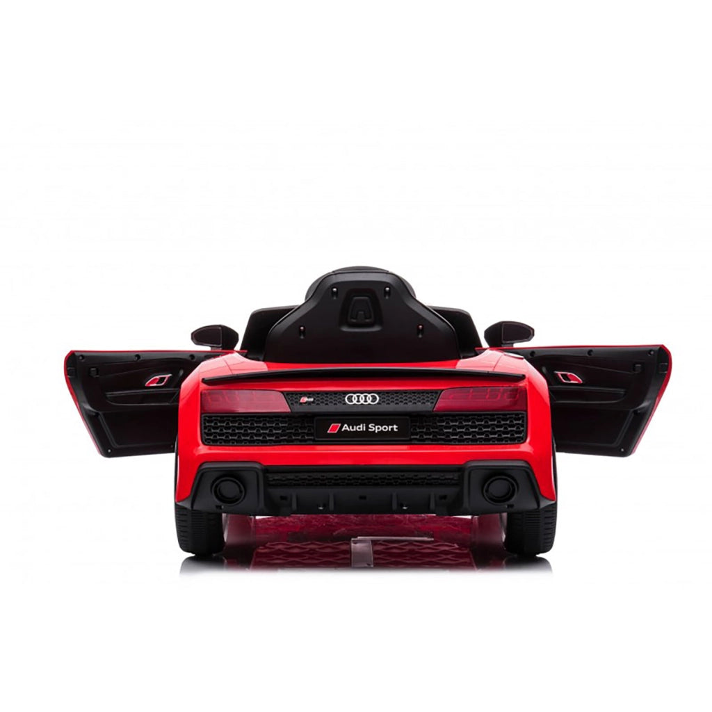 Macchina Elettrica per Bambini 12V Licenza Ufficiale Audi R8 New Spyder con Telecomando e Sedile in pelle Rosso