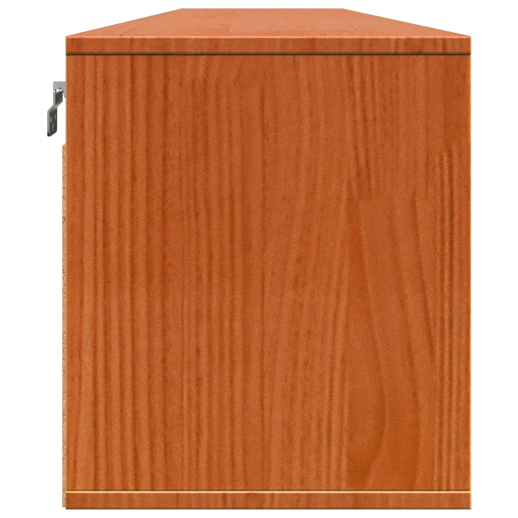 Armadietto a muro con lo scaffale Marrone cerato Pino massello 869862