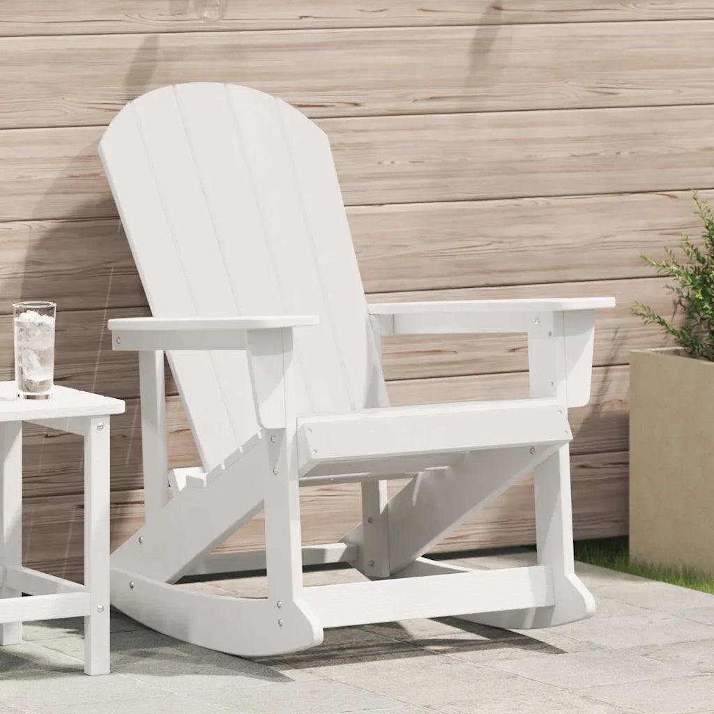 Poltrona a dondolo Adirondack Bianco 92 x 73,5 x 92 cm HDPE 42006625