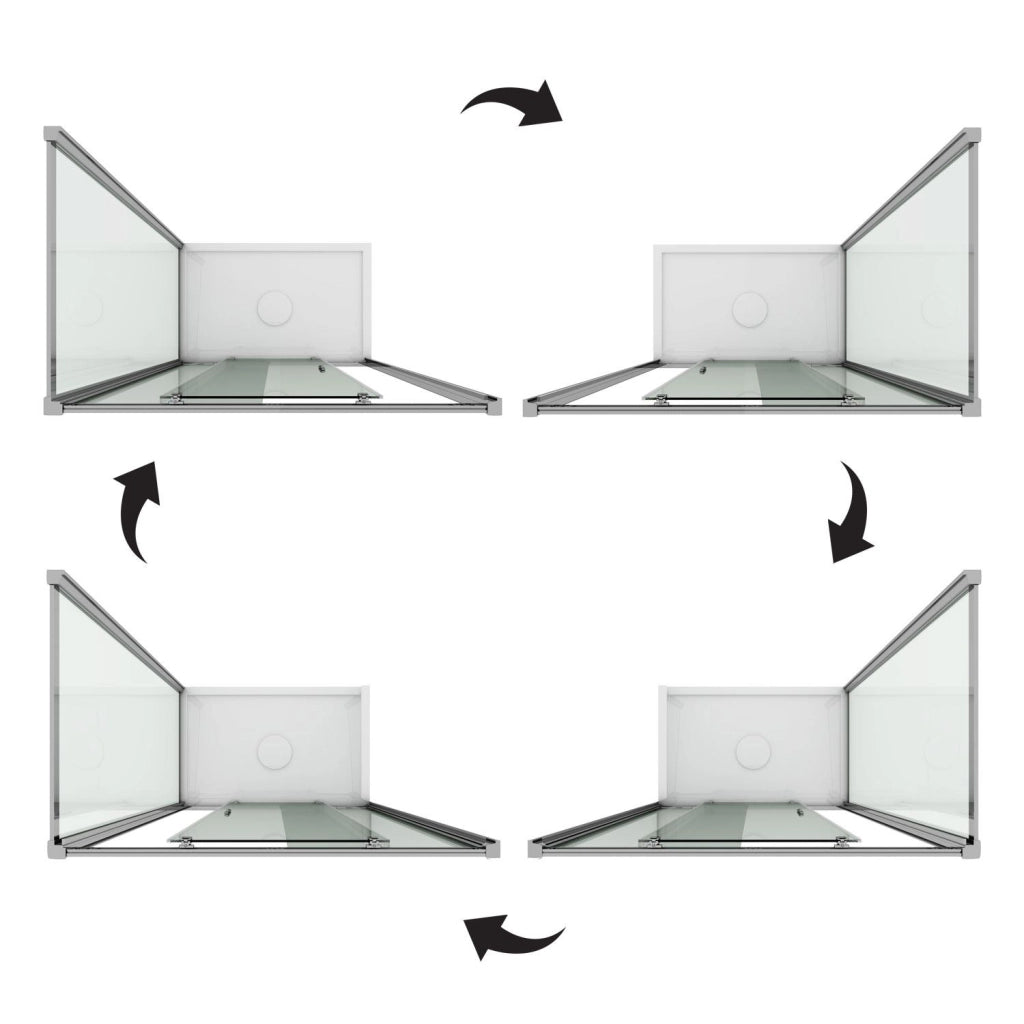 Box Doccia 90x150 CM H198 trasparente mod. Young Duo 1 Anta
