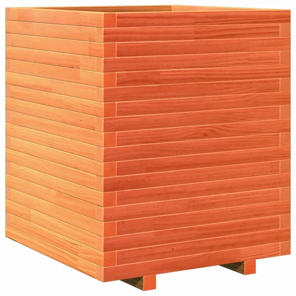 Fioriera Giardino Marrone Cera 60x60x72 cm Legno Massello Pino 3282616