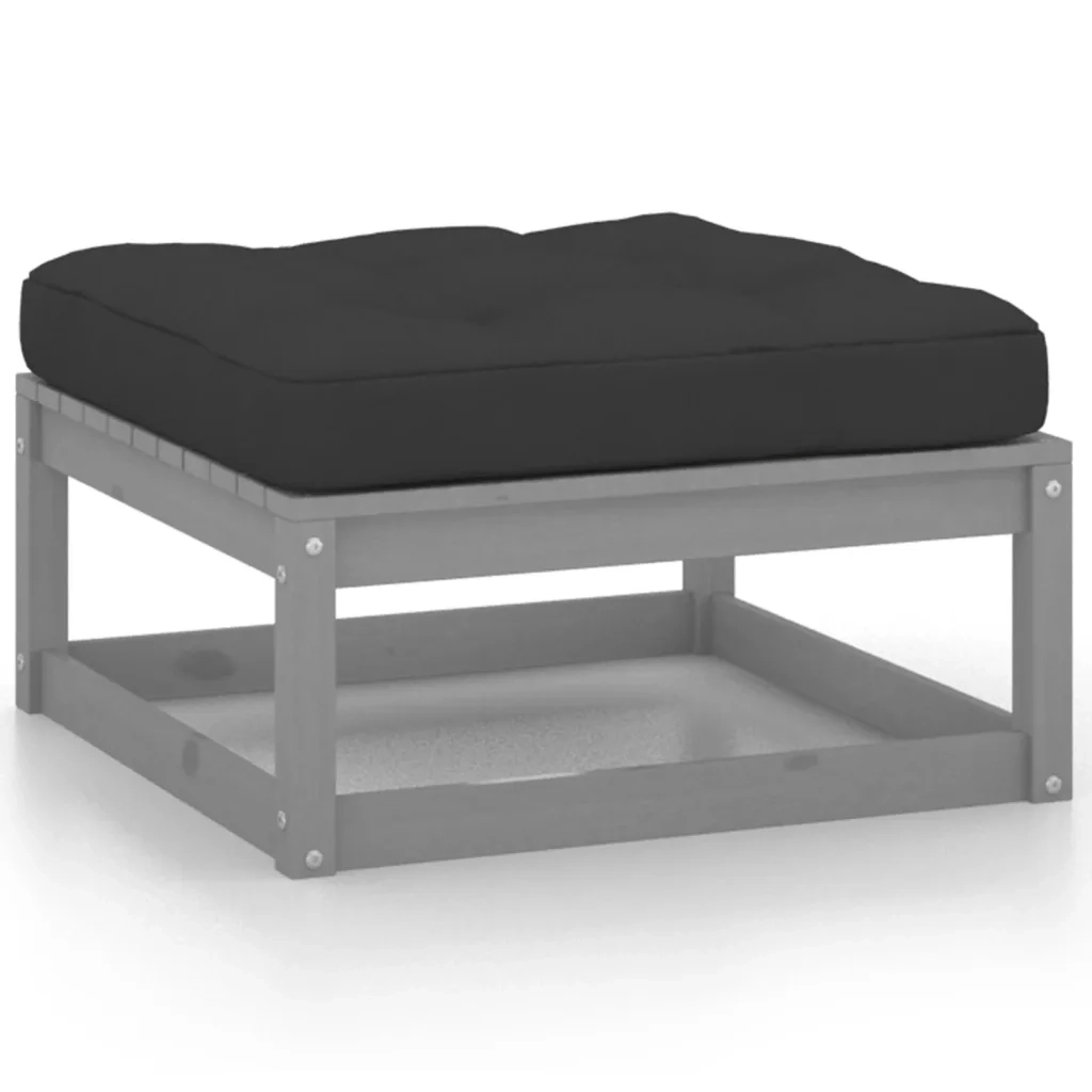 Poggiapiedi da Giardino con Cuscini 2 pz Massello di Pinocod mxl 72825