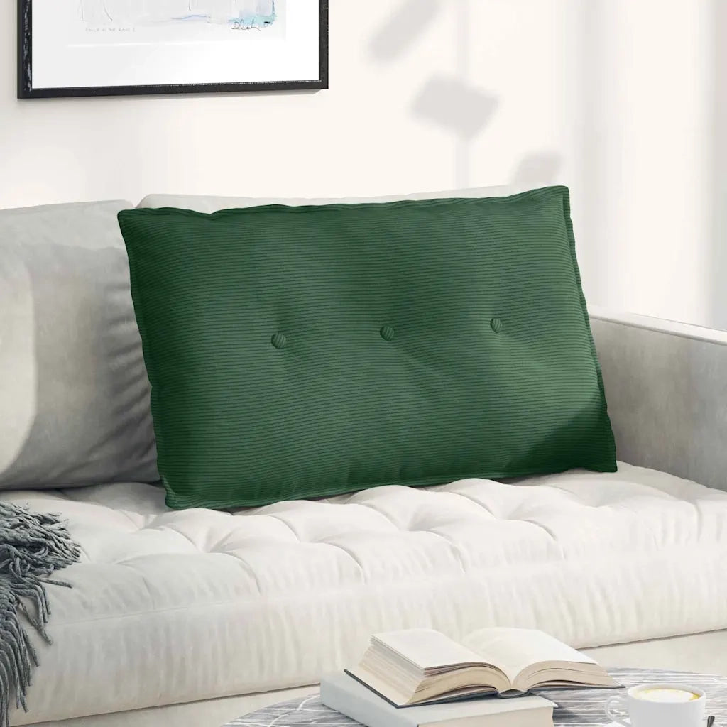 Cuscino per Schiena | Cuscino dorsale Verde Giungla 80 x 50 cm Tessuto in Cords