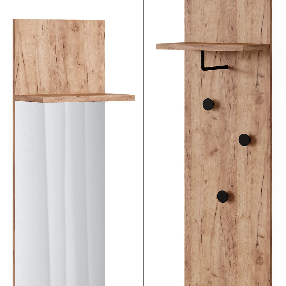 Vicco Armadio a muro  Quercia dorata Set di 3 appendiabiti da parete