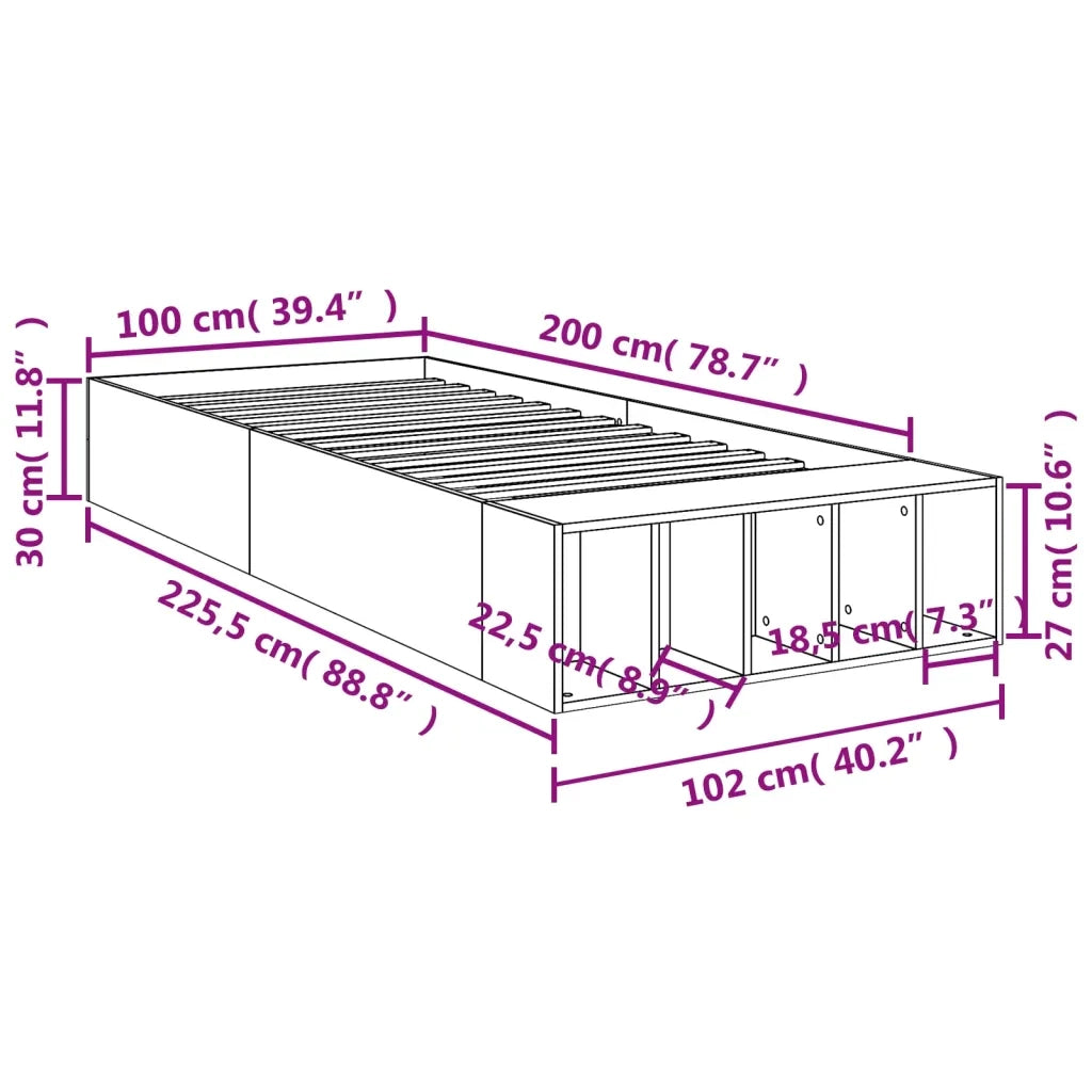 Giroletto Grigio Sonoma 100x200 cm in Legno Multistrato 3280606