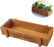Tavolo di legno per piantine - scatola rettangolare morbida - scatola di conservazione accessori con maniglie lunghe .