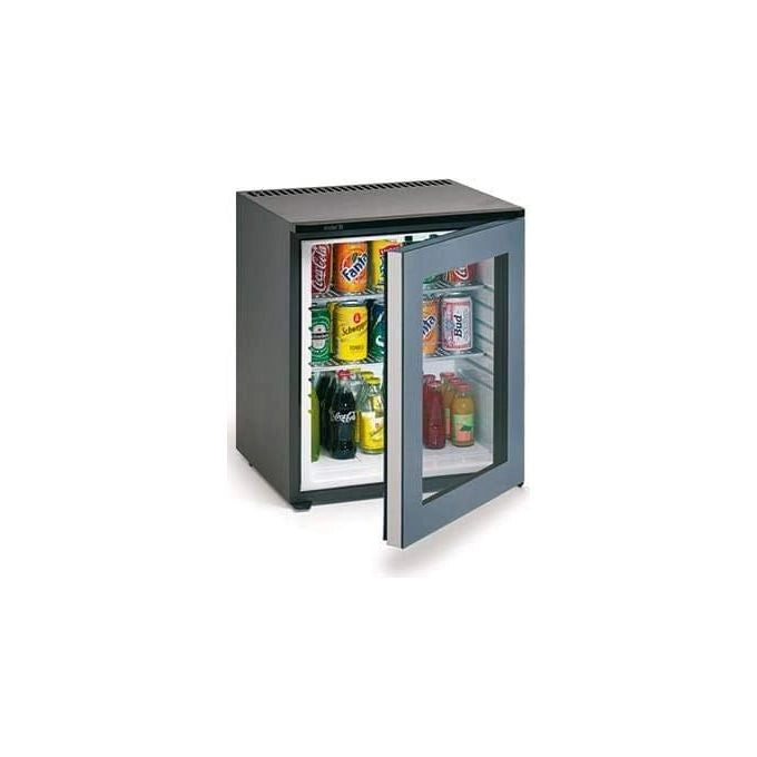 Indel Frigobar ad Assorbimento Capacita' 60 Litri Classe Energetica F Statico Ultrasilenzioso Sistema Smart Porta in Vetro 57 cm K60 ECOSMART G PV