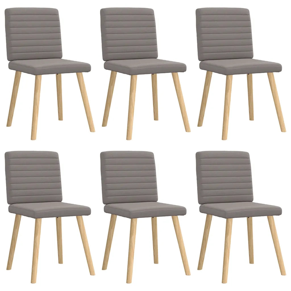 Sedie da Pranzo 6 pz Grigio Talpa in Tessuto 3315550