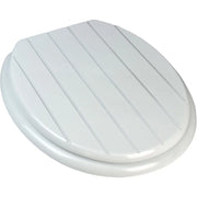 Harbour housewares, sedile da wc regolabile in legno, colore: bi