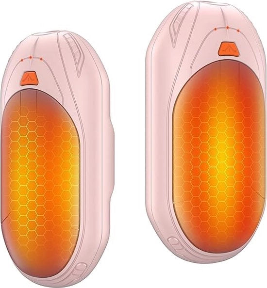 Manichini elettrici ricaricabili, 2 pezzi, fino a 20 ore, manichini elettrici ultralight, sottili, portatili per borse e guanti, 3 impostazioni di temperatura, per uomini e donne (rosa)