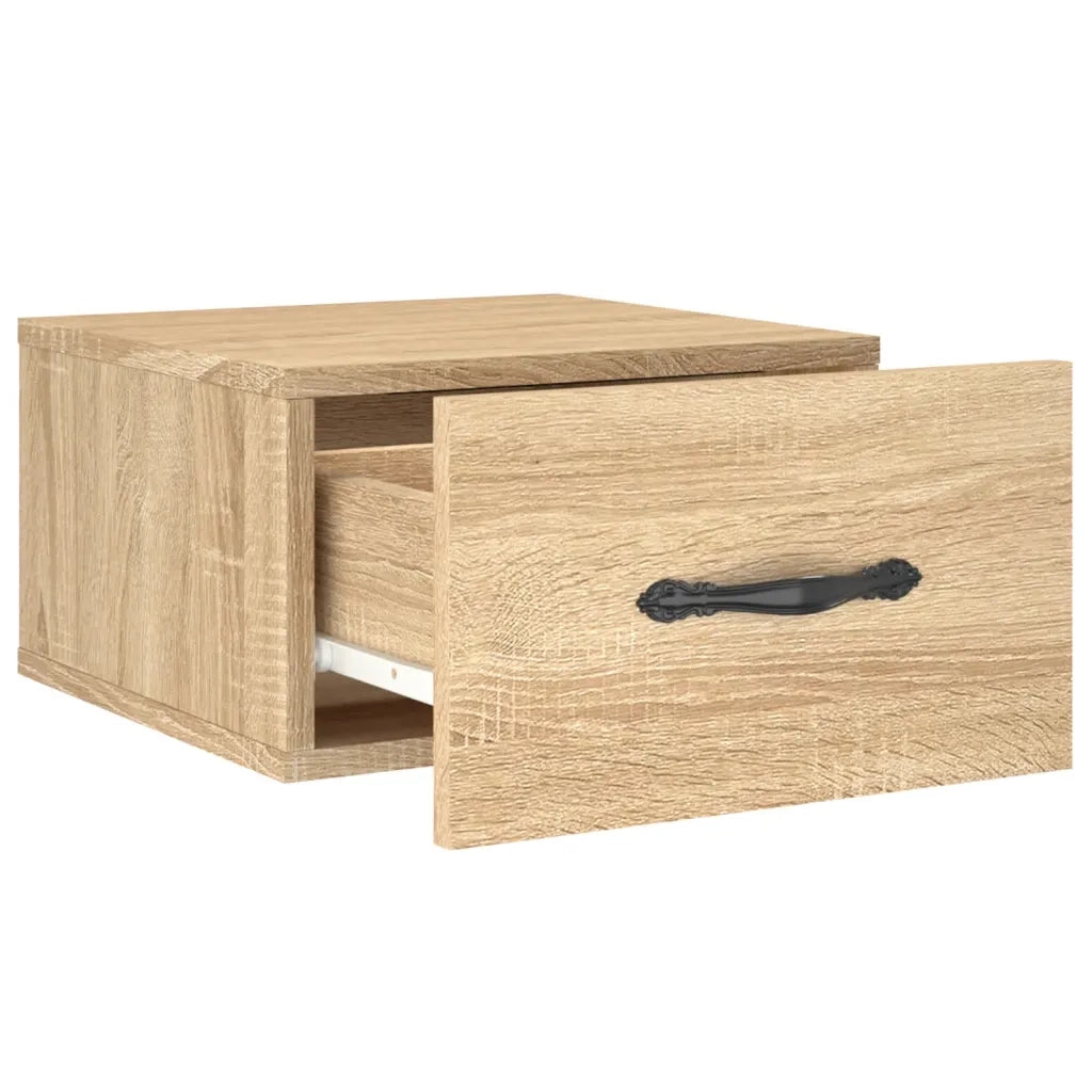 Comodino | Armadio da Notte | Mobiletto da notte a Muro Rovere Sonoma 35x35x20 cm