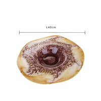 Ciotola Decorativa Ø 40 cm in Vetro Giallo Malva