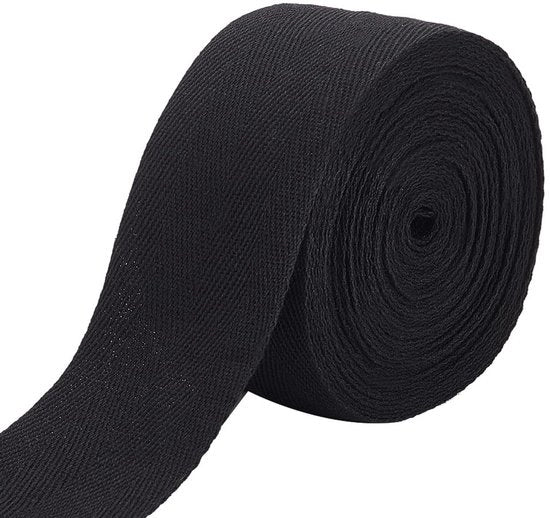 Tessuto in Finta Pelle 9,84 Metri - Nero a Scacchi - 50 mm Largo - Cinturino Naturale morbido - Singolo - per Attività di Fai da Te - Porta Portafoglio - Fettuccia