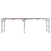Tavolo da Campeggio Pieghevole in Alluminio 240x60 cm CFW7705786