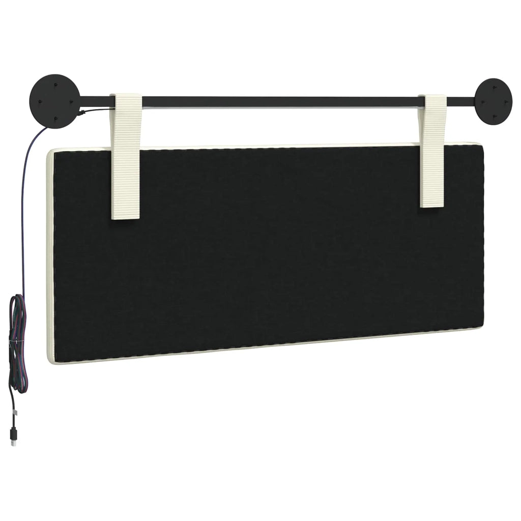 Testiera sospesa Con luce LED Crema Tessuto in Cords