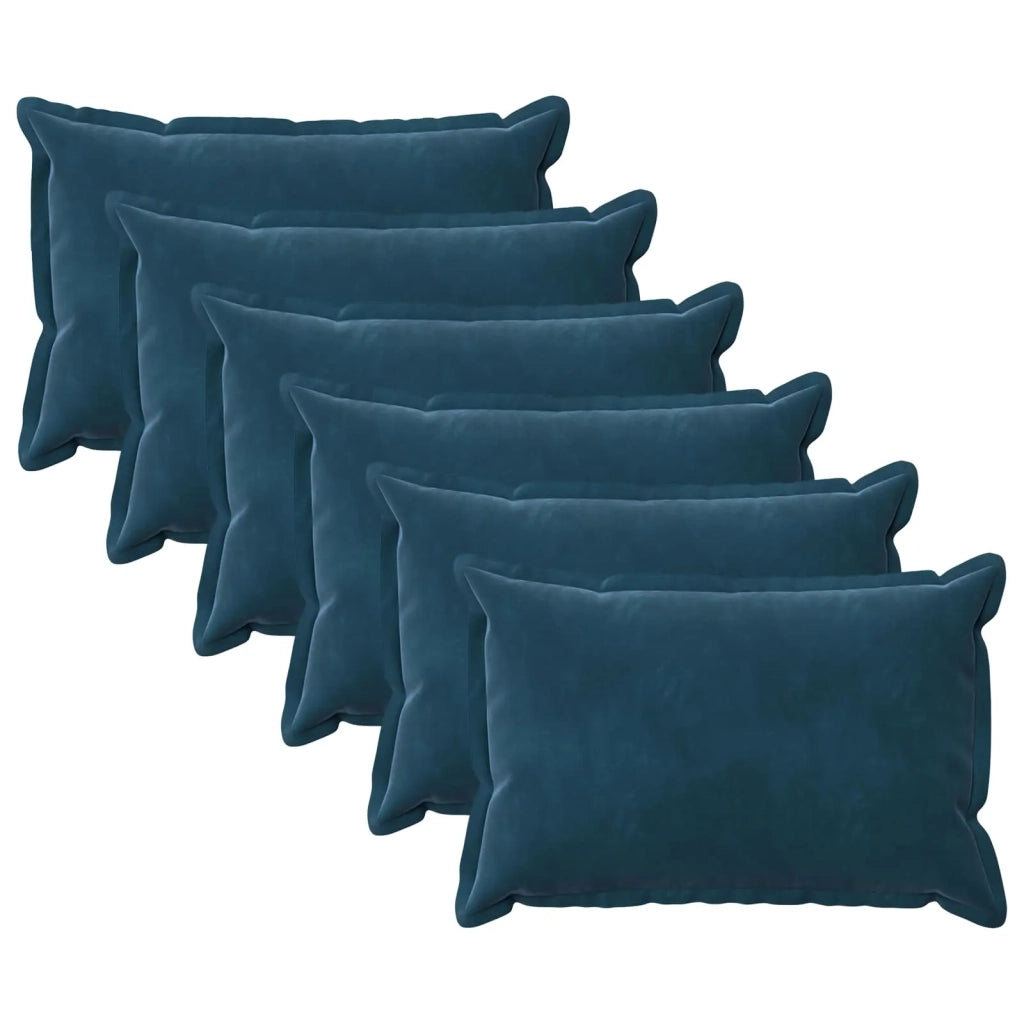 Cuscino con cuscino HOUTEN 6 pz Blu Velluto 932152