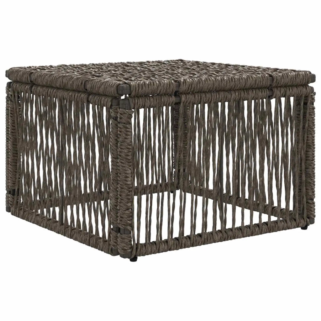 Poggiapiedi Grigio polyrattan 42026723