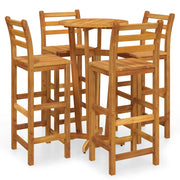 Set da Bar da Giardino 5 pz | Set Salotto da Giardino in Legno Massello di Acacia