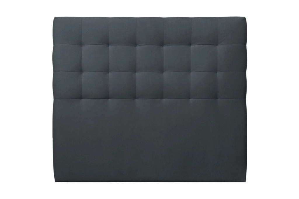 Testiera in tessuto velluto grigio antracite imbottita L150 cm