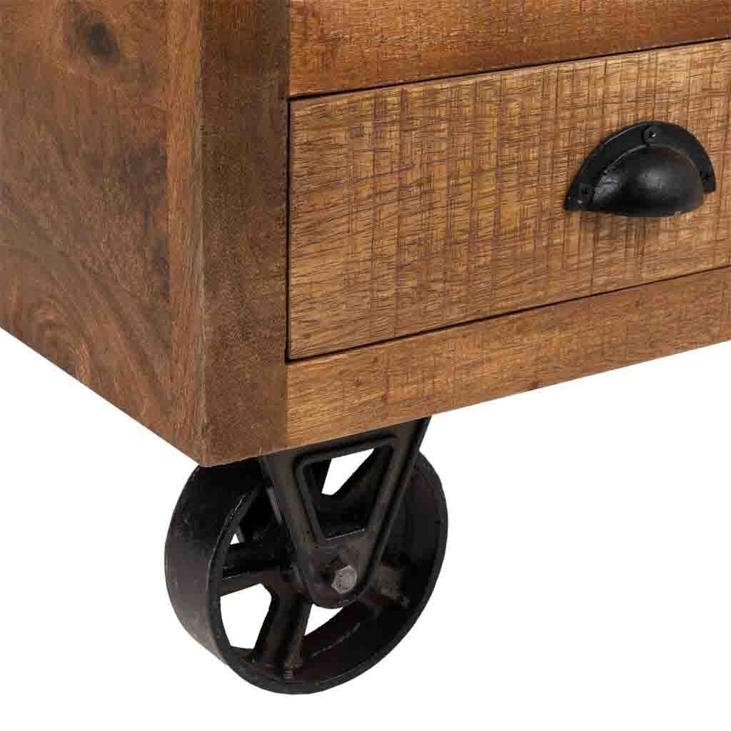 Tavolino da caffè in legno marrone 90x90x47