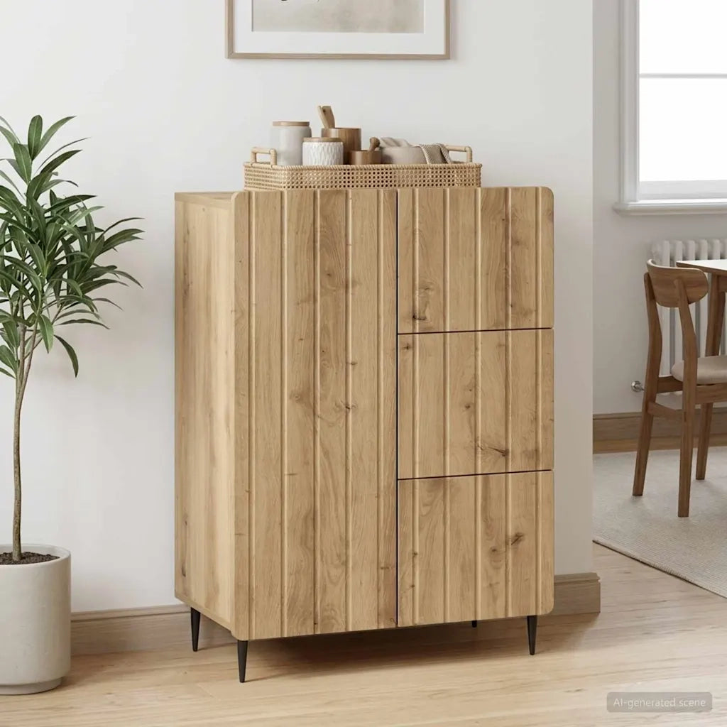 Credenza con cassetto Rovere Artigianale 66 x 34,5 x 91,5 cm 894404
