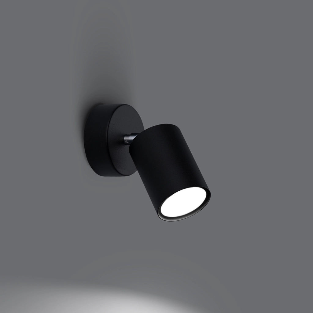 Applique Pure Lume Fjello orientabile nera/cromo GU10
