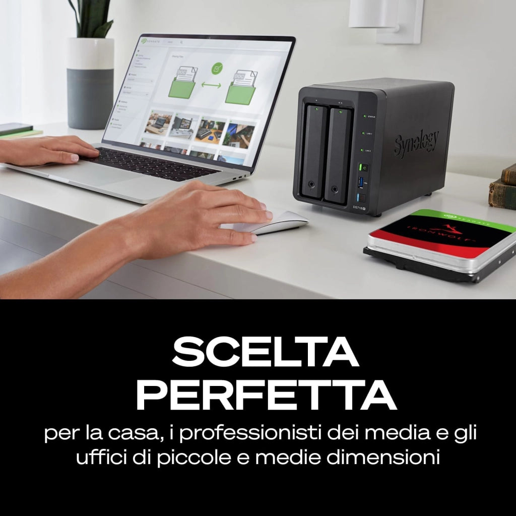 IronWolf 8TB, Unità disco interna, per NAS RAID, NAS, 3.5", SATA 6 GB/s, 7200 RPM, FFP, Data Rescue Service (ST8000VNZ02)