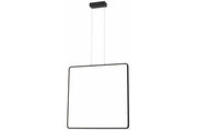 Lampada a sospensione moderna nera quadrata 61cm LED 30W