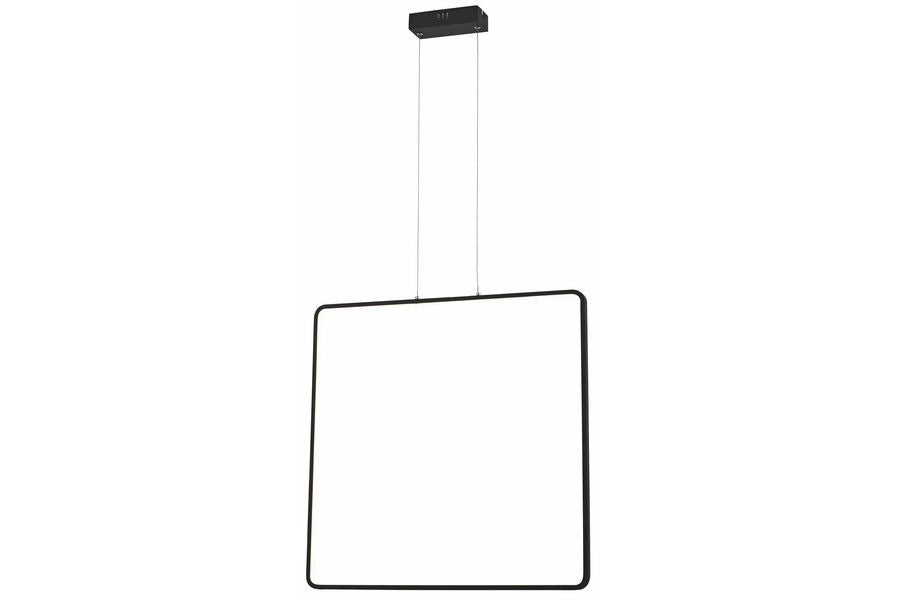 Lampada a sospensione moderna nera quadrata 61cm LED 30W