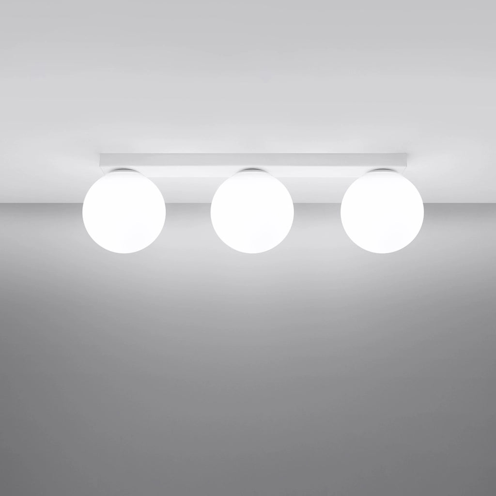 Plafoniera Pure Lume SOLEDA 3 luci bianca sfere opache