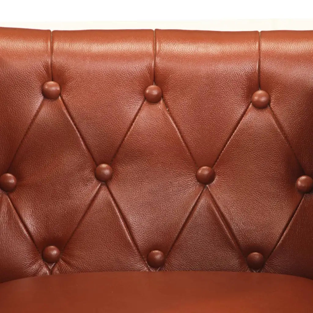 Poltrona-Divano Sedia-Poltroncina Marrone in Vera Pelle 933562