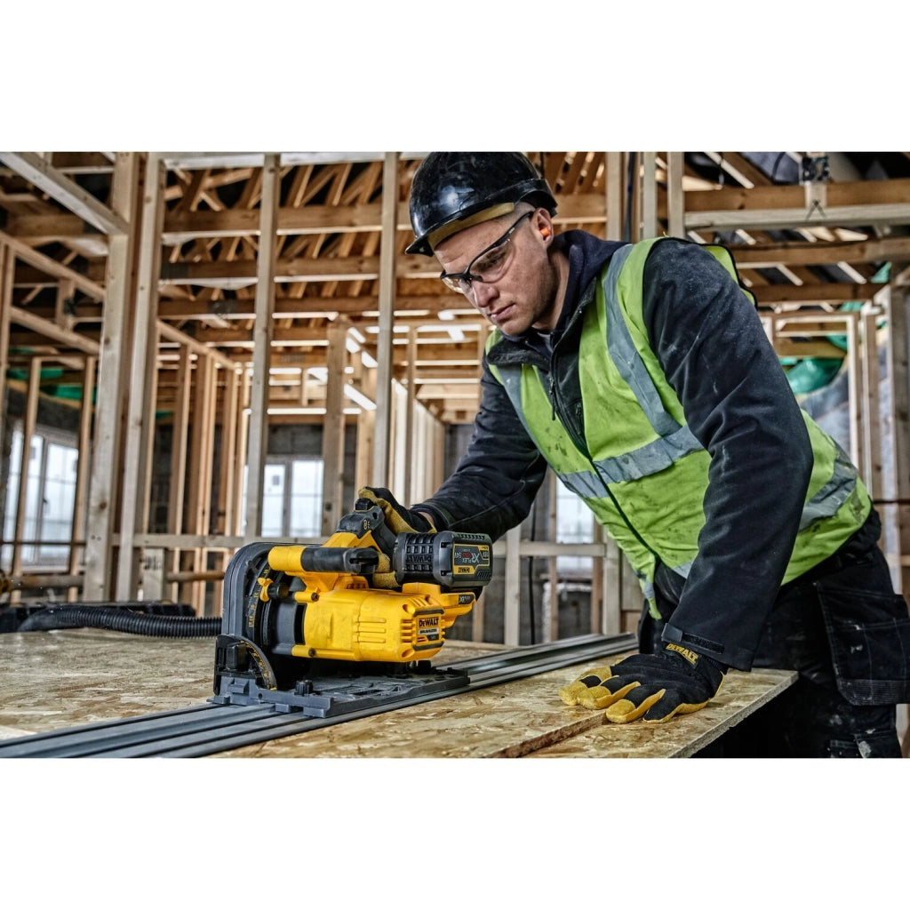 Sega ad affondamento DeWalt DCS520T2R 54V  con 2 batterie 6.0Ah, guida 1,5 m