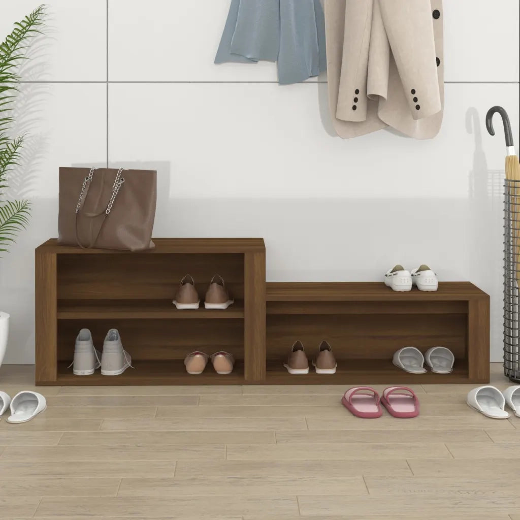 Scarpiera | Mobile per scarpe Rovere Marrone 150x35x45 cm in Legno Multistrato