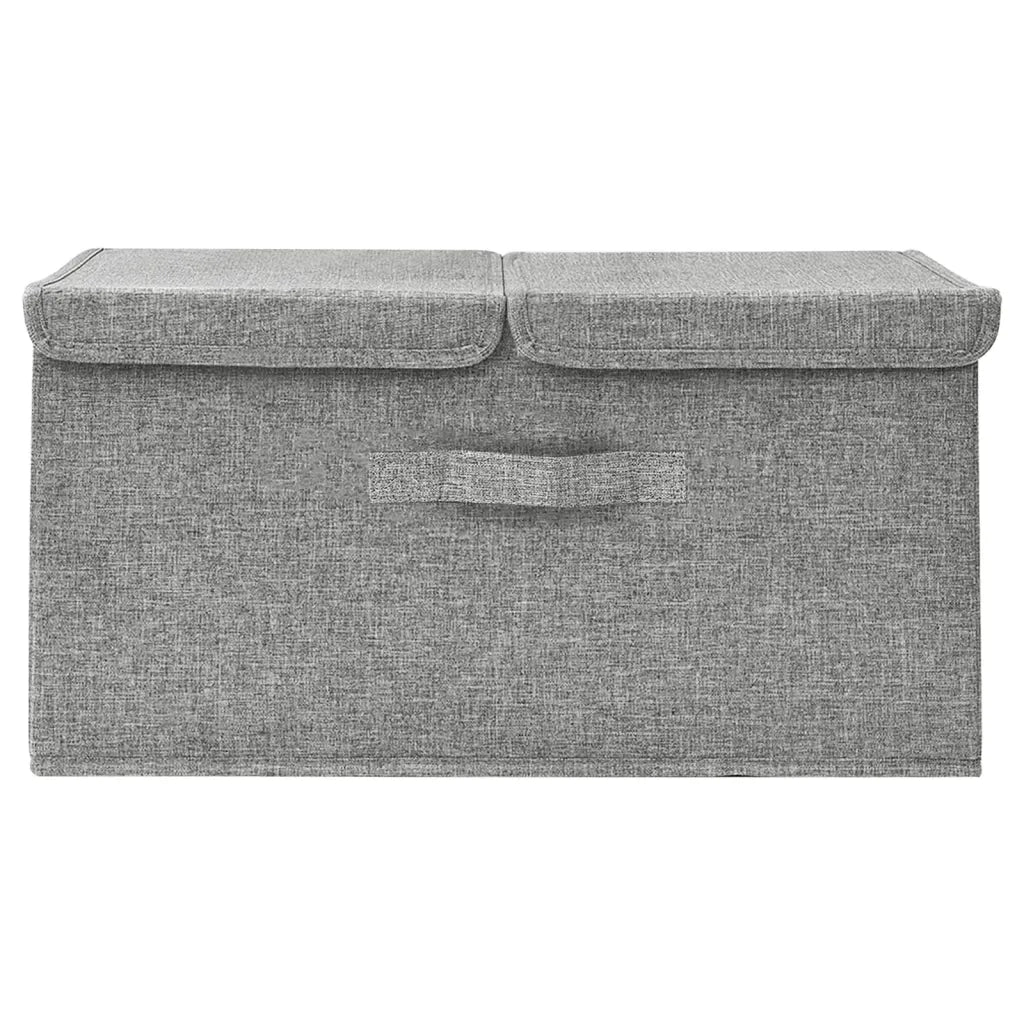 Scatola Portaoggetti in Tessuto 50x30x25 cm Grigio CFW2948316