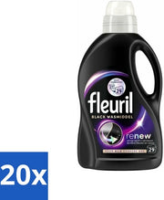 20 x Wasmiddel Nero - 29 Cicli - 1.305 L - Nero - Conservazione della Colore - Antiscure - Abbigliamento Scuro - Intensità di Colore