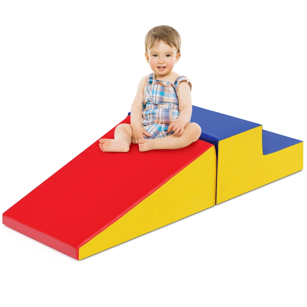 Set attivit¨¤ per arrampicarsi e gattonare, Gradini in schiuma morbida e rampa giocattolo per arrampicarsi, Colorato-Giocattoli educativi