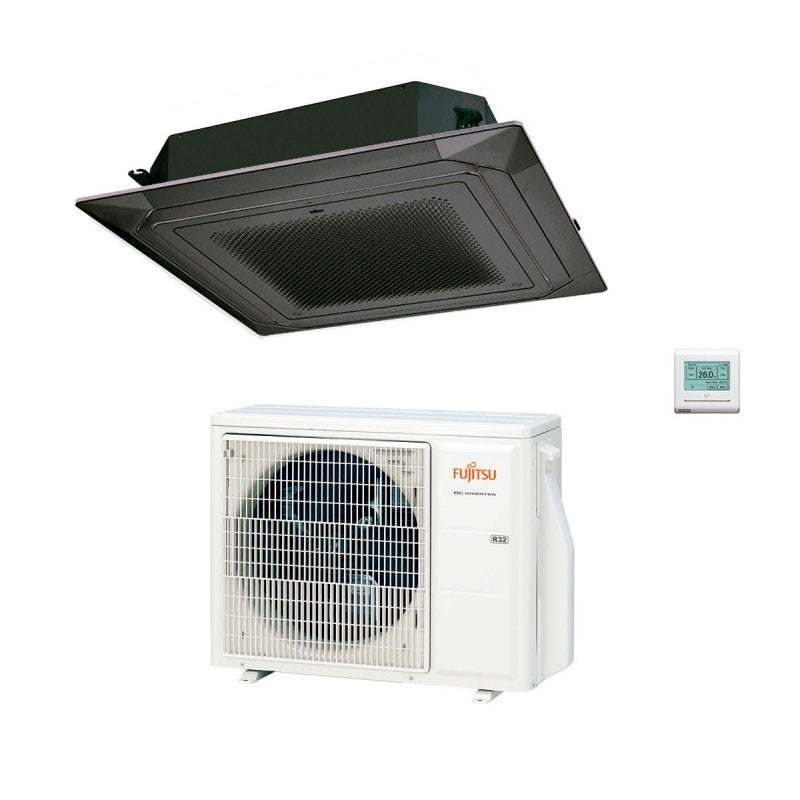 Climatizzatore Condizionatore Fujitsu Cassetta 4 Vie serie KR Circular Flow 30000 Btu R-32 cod. 3NGF88445 A++ Black Nero AUXG30KRLB - NOVITA'