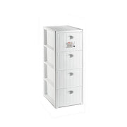 CASSETTIERA ELEGANCE IN POLIPROPILENE  cm.40x40x80h.  colore bianco    STEFANPLAST