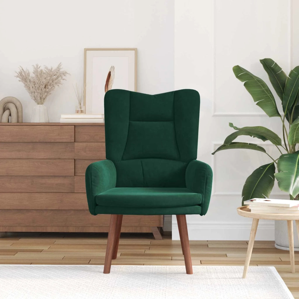 Divano Sedia-Poltrona Verde Scuro 63 x 67 x 94 cm Velluto 514359