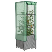 vidaXL Letto Rialzato con Copertura Serra Effetto Rattan 40x40x139 cm