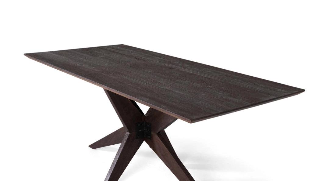 Tavolo da pranzo rettangolare in legno di mango wengé 180 cm